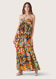 Asko 100% cotton long dress MARRONE CUBANO Woman image number 2
