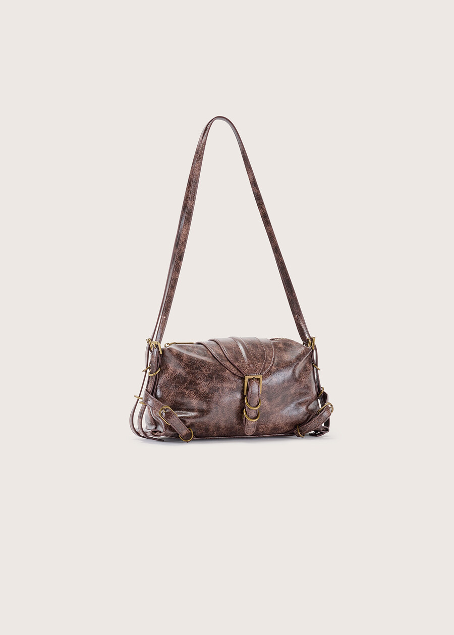 Benilda eco-leather crossbody bag MARRONE JAVA Woman , image number 2