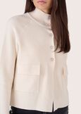 Carol cardigan ith high collar BEIGE LATTEMARRONE JAVA Woman image number 2