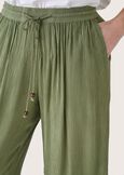 Pixar 100% rayon trousers VERDE OLIVA Woman image number 3