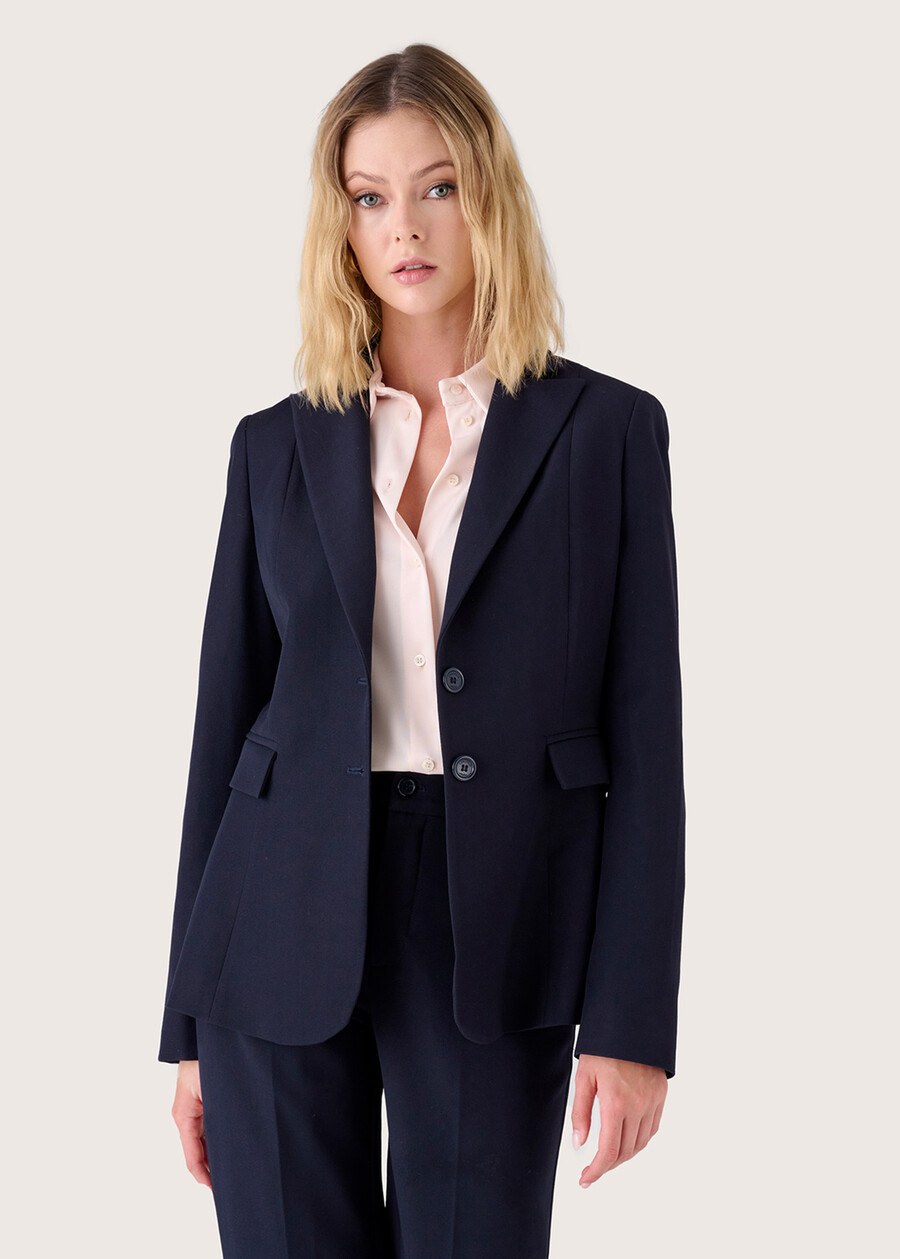 Giselle technical fabric blazer NERO BLACKBEIGE GESSOBLU Woman , image number 2