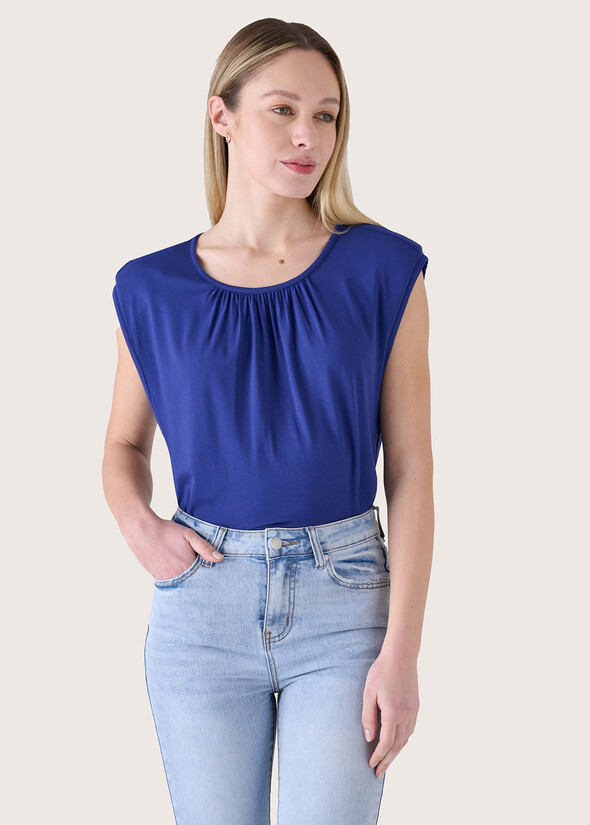 T-shirt Total in viscosa BLU Donna null
