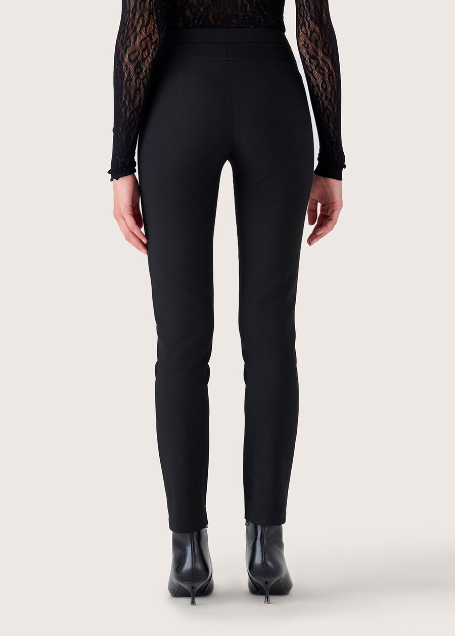 Claudia trousers in technical fabric NERO BLACK Woman , image number 4