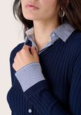 Micol sweater with waist belt BLUE OLTREMARE GRIGIO Woman image number 2