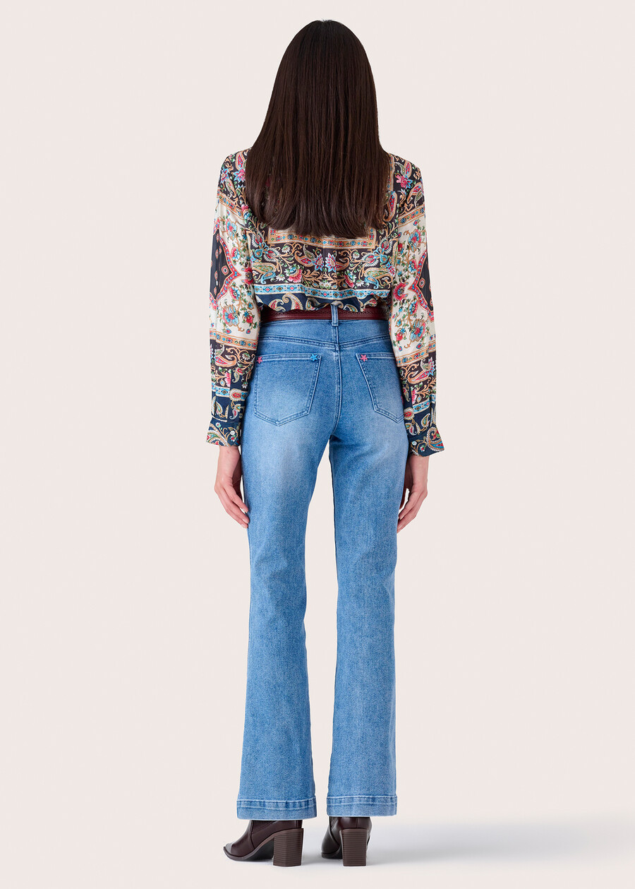 Cindy cotton denim trousers DENIM MEDIUM DENIM Woman , image number 5