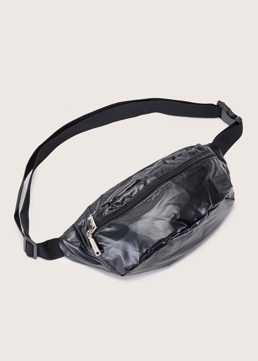 Bettlan shiny nylon pouch NERO BLACK Woman , image number 4