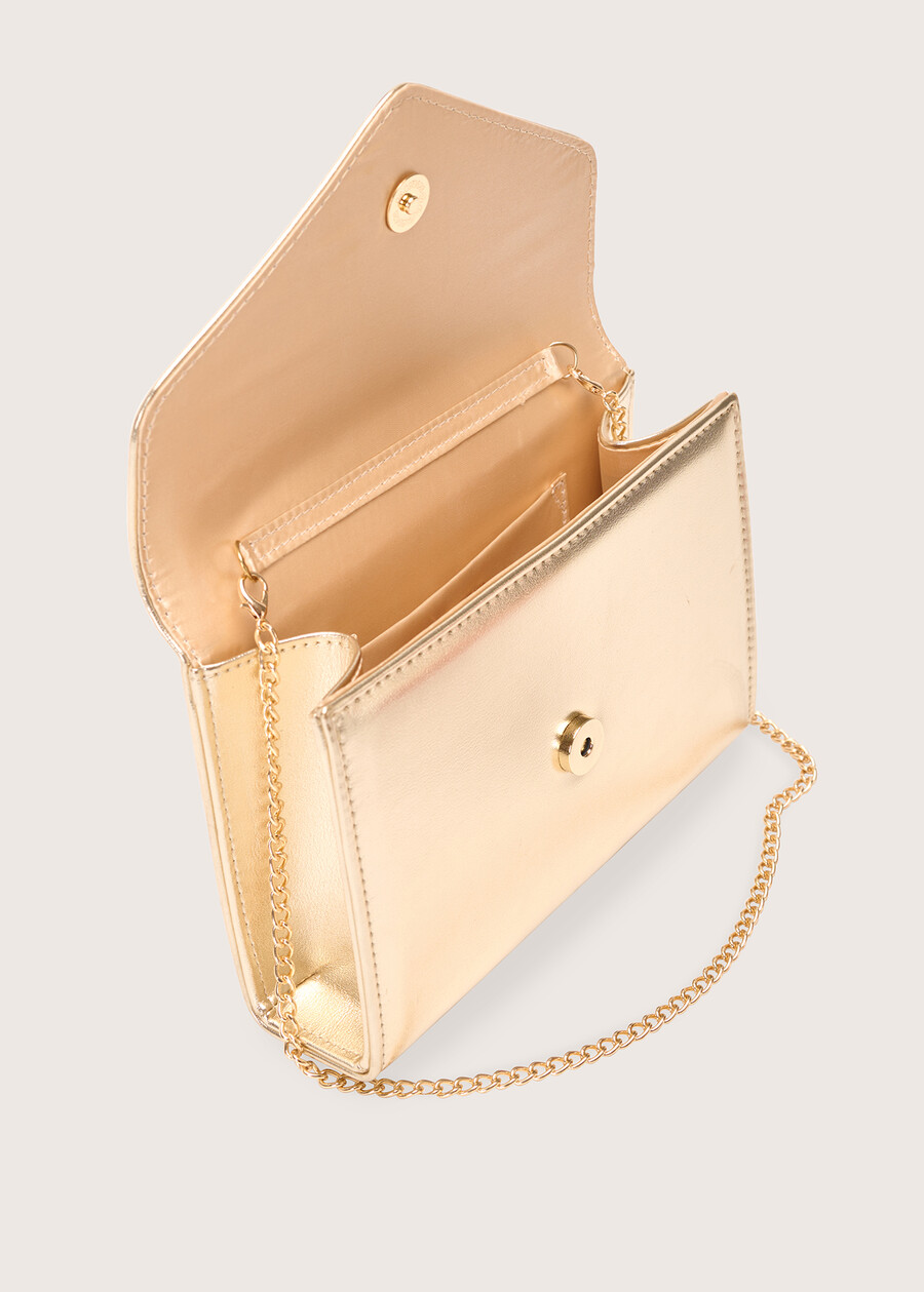 Belle eco-leather clutch bag GOLD Woman , image number 4