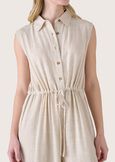 Tommy linen and viscose jumpsuit BEIGE NARCISO Woman image number 3