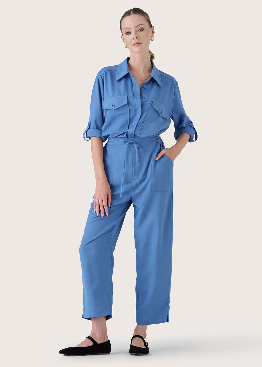 Pintus crepe trousers BLU AVION Woman , image number 3