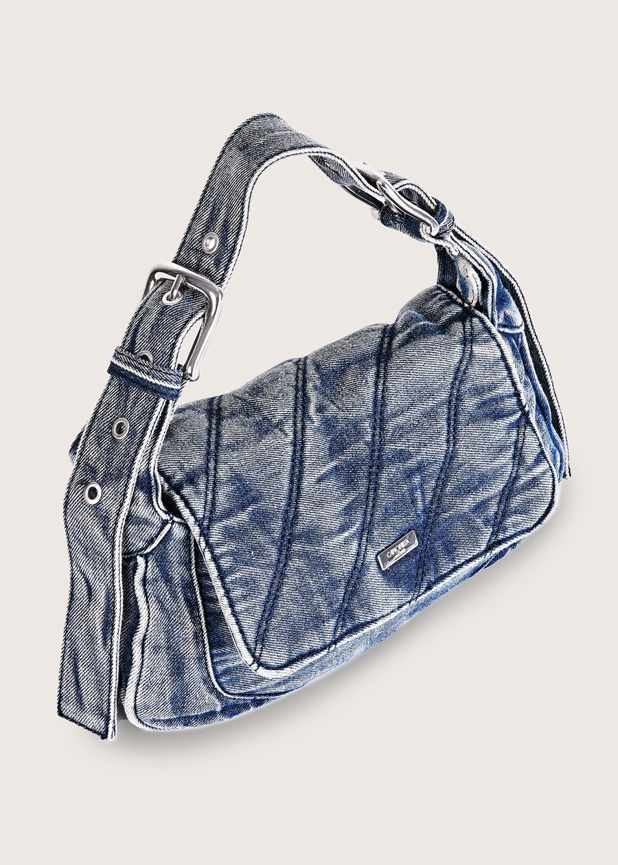 Brielle cotton denim clutch bag DENIM LIGHT DENIM Woman , image number 2