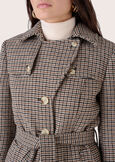 Coat with check pattern MARRONE Woman image number 3