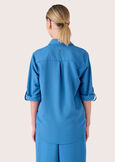 Cairoli crepe shirt BLU AVION Woman image number 3