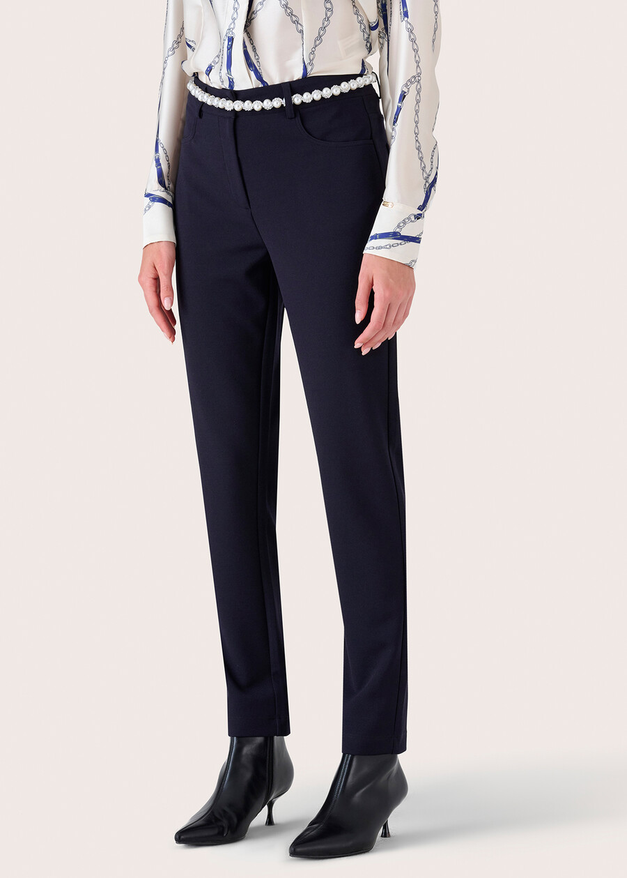 Kate narrow-leg trousers NERO BLACKBLUE DARK BLUE Woman , image number 3