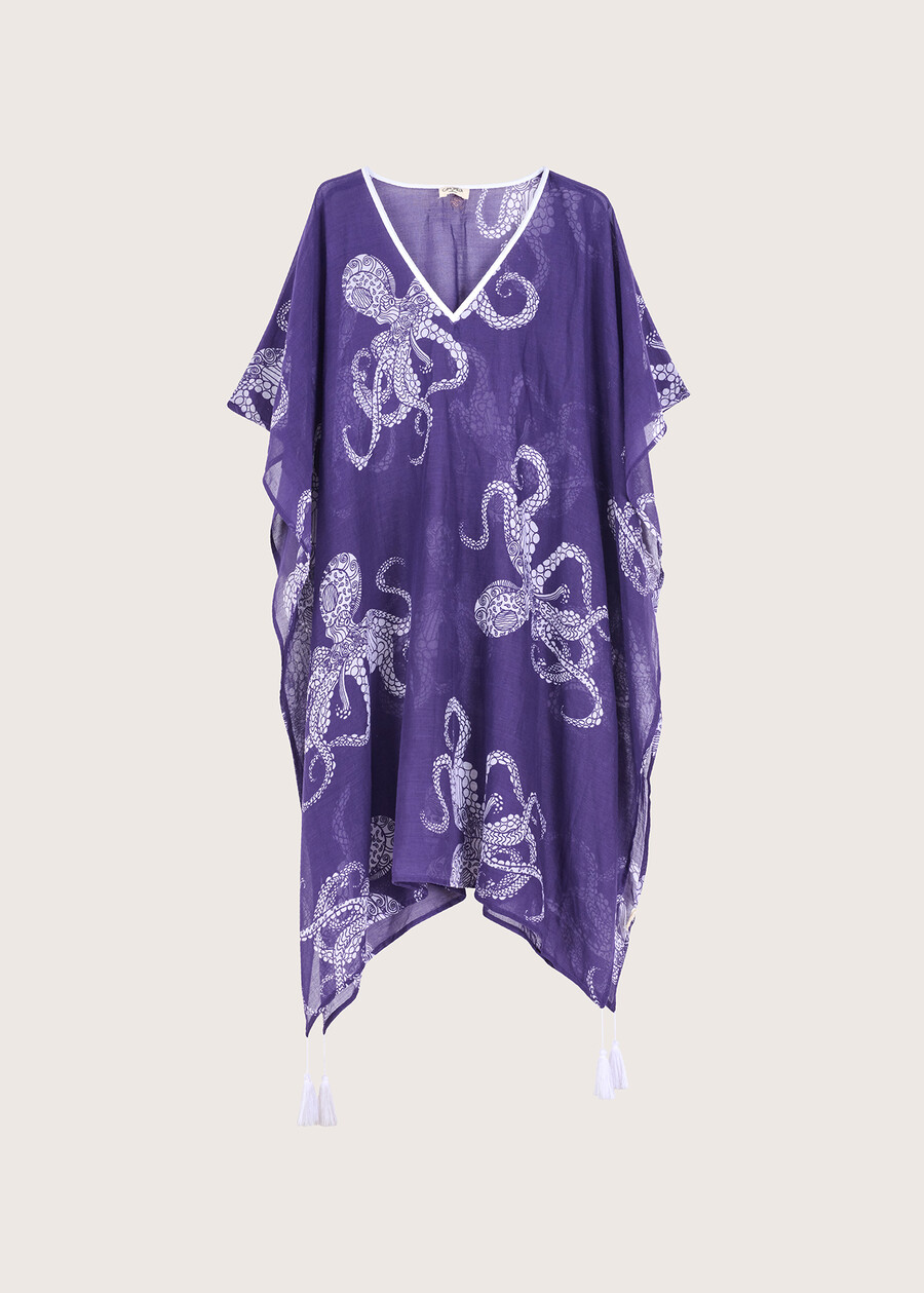 Benny 100% cotton kaftan BLU Woman , image number 5