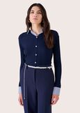 Micol sweater with waist belt BLUE OLTREMARE GRIGIO Woman image number 1