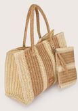 Bicam 100% straw bag BEIGE LIGHT BEIGE Woman image number 3