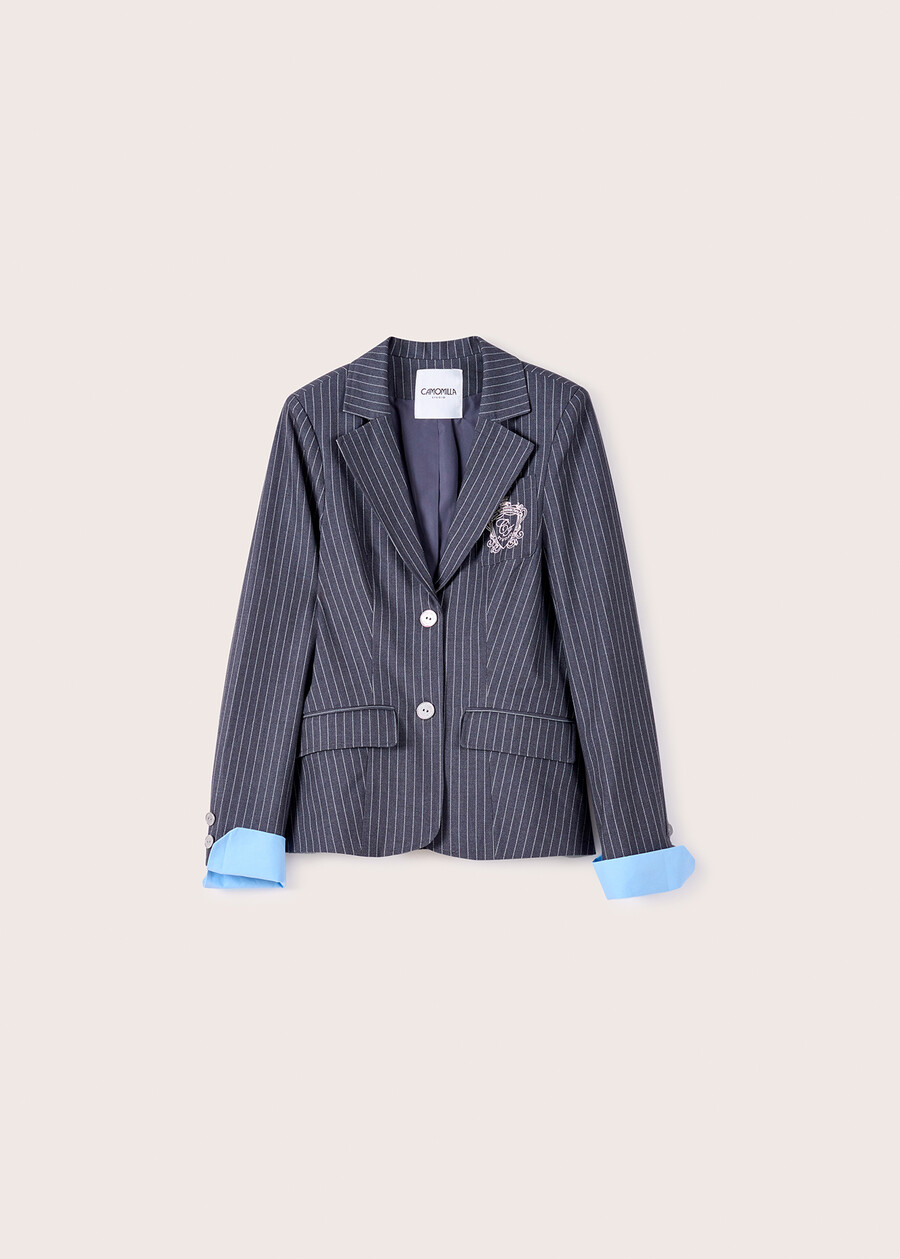 Giastin pinstriped blazer GRIGIO Woman , image number 6