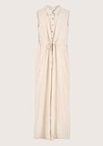 Tommy linen and viscose jumpsuit BEIGE NARCISO Woman image number 5