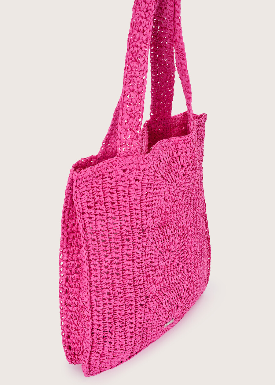 Brochet 100% straw bag ROSA FUCSIABLU FRENCH Woman , image number 2