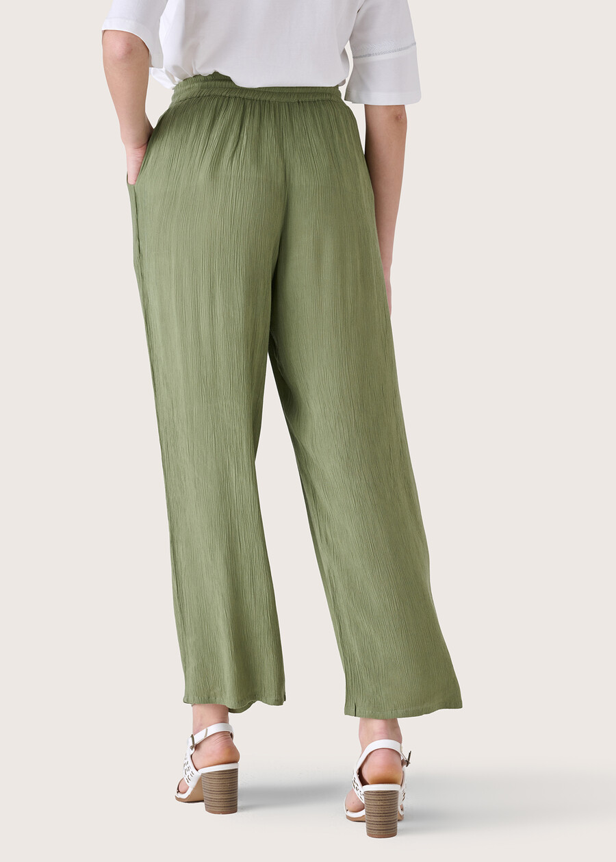 Pixar 100% rayon trousers VERDE OLIVA Woman , image number 4