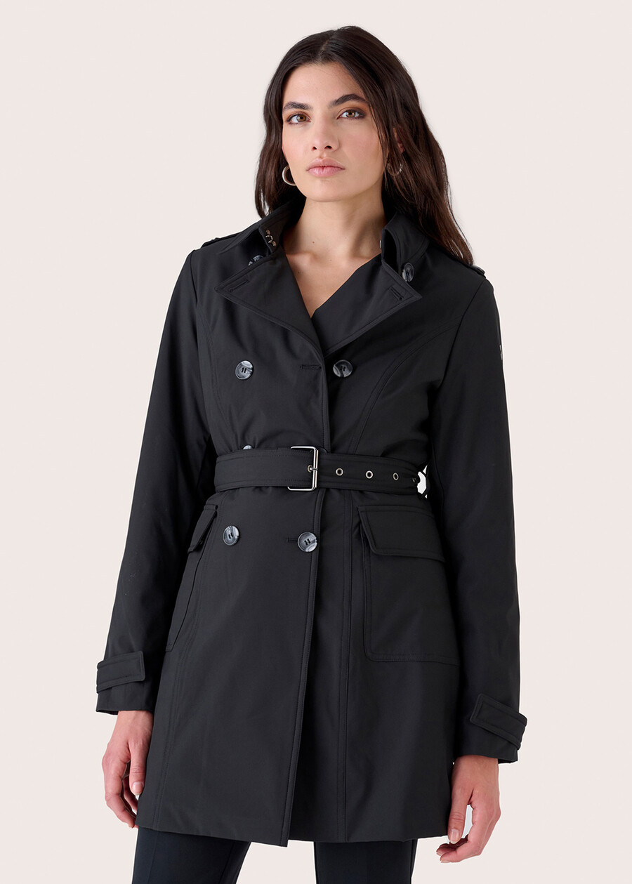 Taira double-breaster trench NERO BLACKVERDE BOTTIGLIA Woman , image number 3