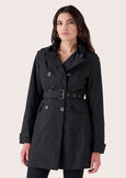 Taira double-breaster trench NERO BLACKVERDE BOTTIGLIA Woman image number 3