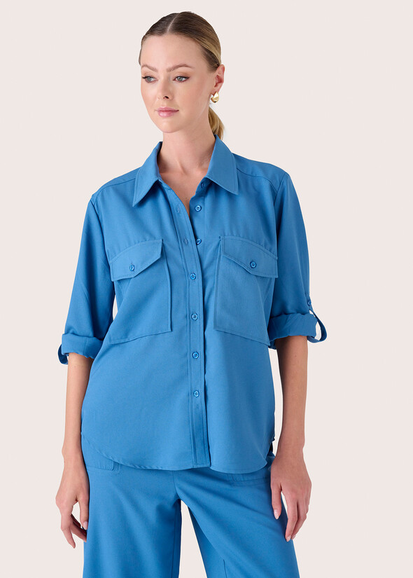 Camicia Cairoli in crepe BLU AVION Donna null