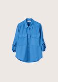 Cairoli crepe shirt BLU AVION Woman image number 5