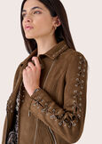 Gianni Jacket in eco-suede MARRONE Woman image number 3