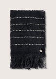 Stona bouclé fabric scarf NERO BLACK Woman image number 3