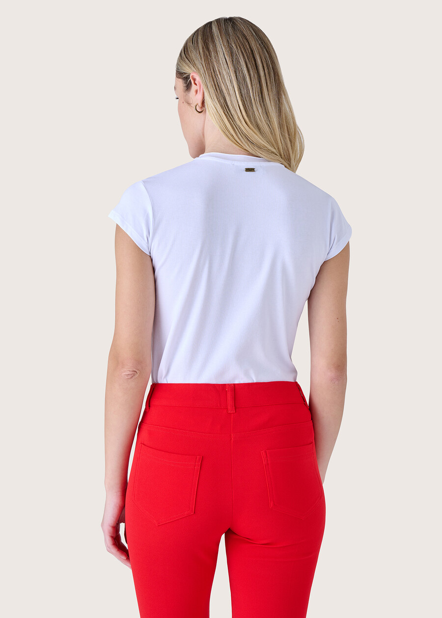 Samira cotton T-shirt BIANCO WHITE Woman , image number 3