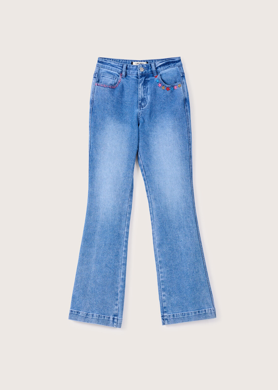 Cindy cotton denim trousers DENIM MEDIUM DENIM Woman , image number 6