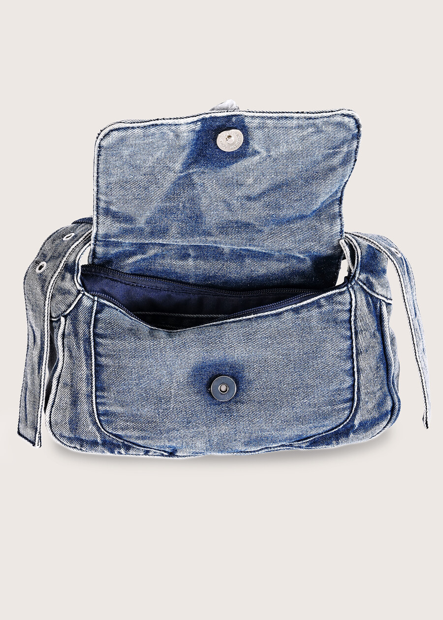 Brielle cotton denim clutch bag DENIM LIGHT DENIM Woman , image number 3