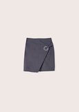 Gio skirt with silver ring GRIGIO DARK GREY Woman image number 6