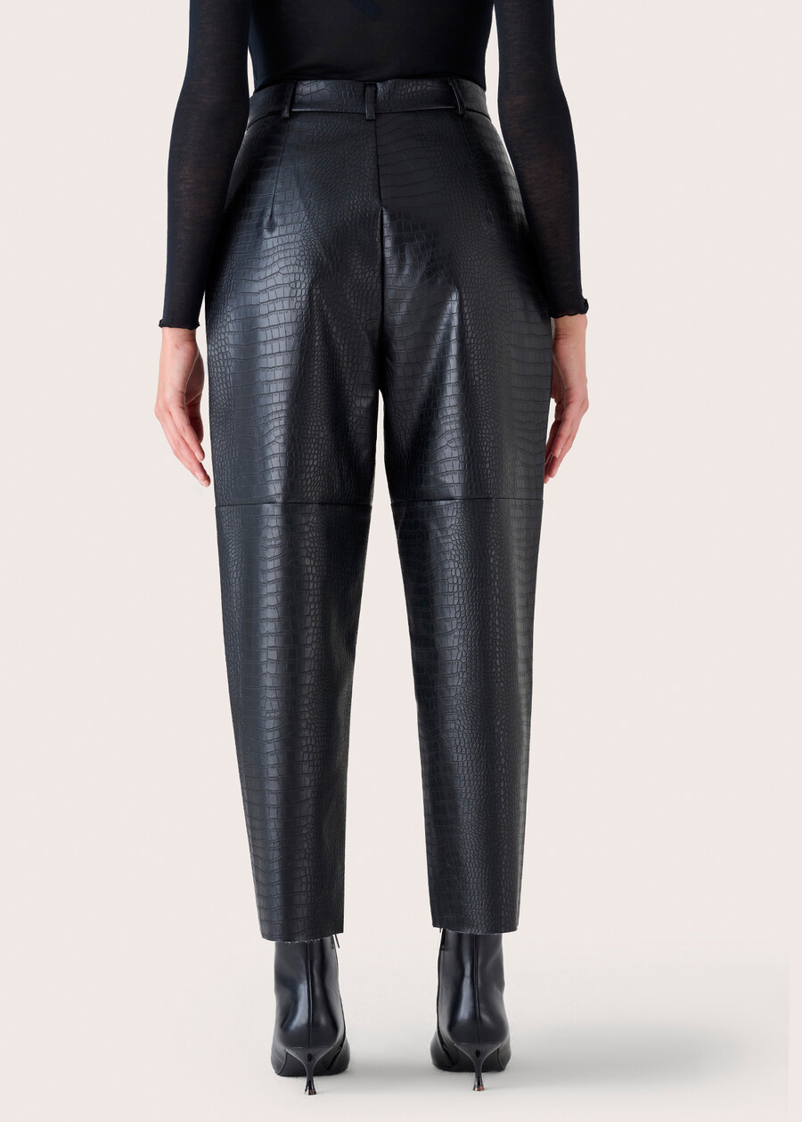 Peony eco-leather trousers NERO BLACK Woman , image number 6