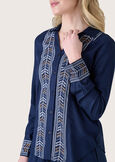 Cledi 100% rayon shirt BLUE OLTREMARE  Woman image number 3