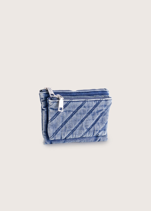 Persea cotton denim coin purse DENIM LIGHT DENIM Woman null