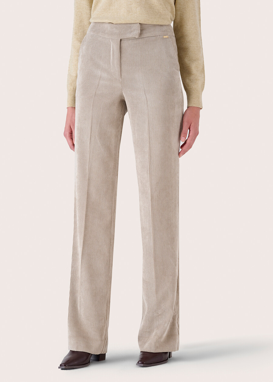 Giorgia trousers in corduroy ROSSO BORDEAUXBEIGE GREIGE Woman , image number 4