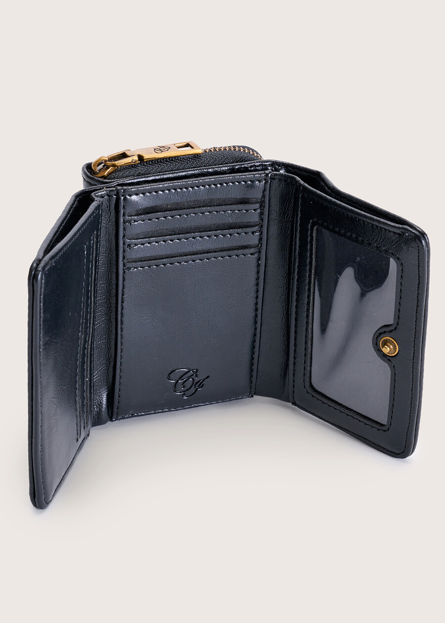 Pervin eco-leather wallet NERO BLACK Woman , image number 3