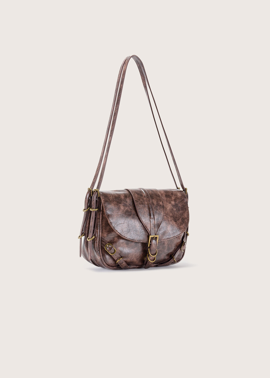 Blenda eco-leather crossbody bag MARRONE JAVA Woman , image number 3