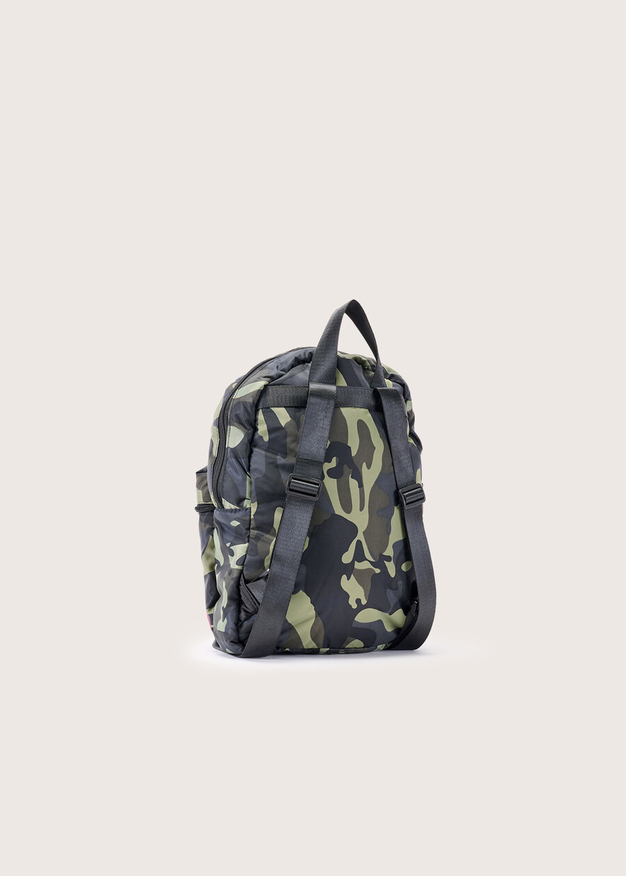 Benny camouflage nylon backpack VERDE SALVIA Woman , image number 4