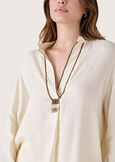 Cabby 100% rayon twill blouse BEIGE LATTE Woman image number 3