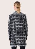 Cardi tweed cardigan NERO BLACKBEIGE LATTE Woman image number 3