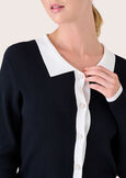 Curry polyviscose cardigan NERO BLACK Woman image number 3