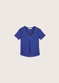 Sali t-shirt with strass BLU MEDIUM BLUEMARRONE CARAMELLO Woman image number 4