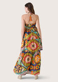 Asko 100% cotton long dress MARRONE CUBANO Woman image number 4