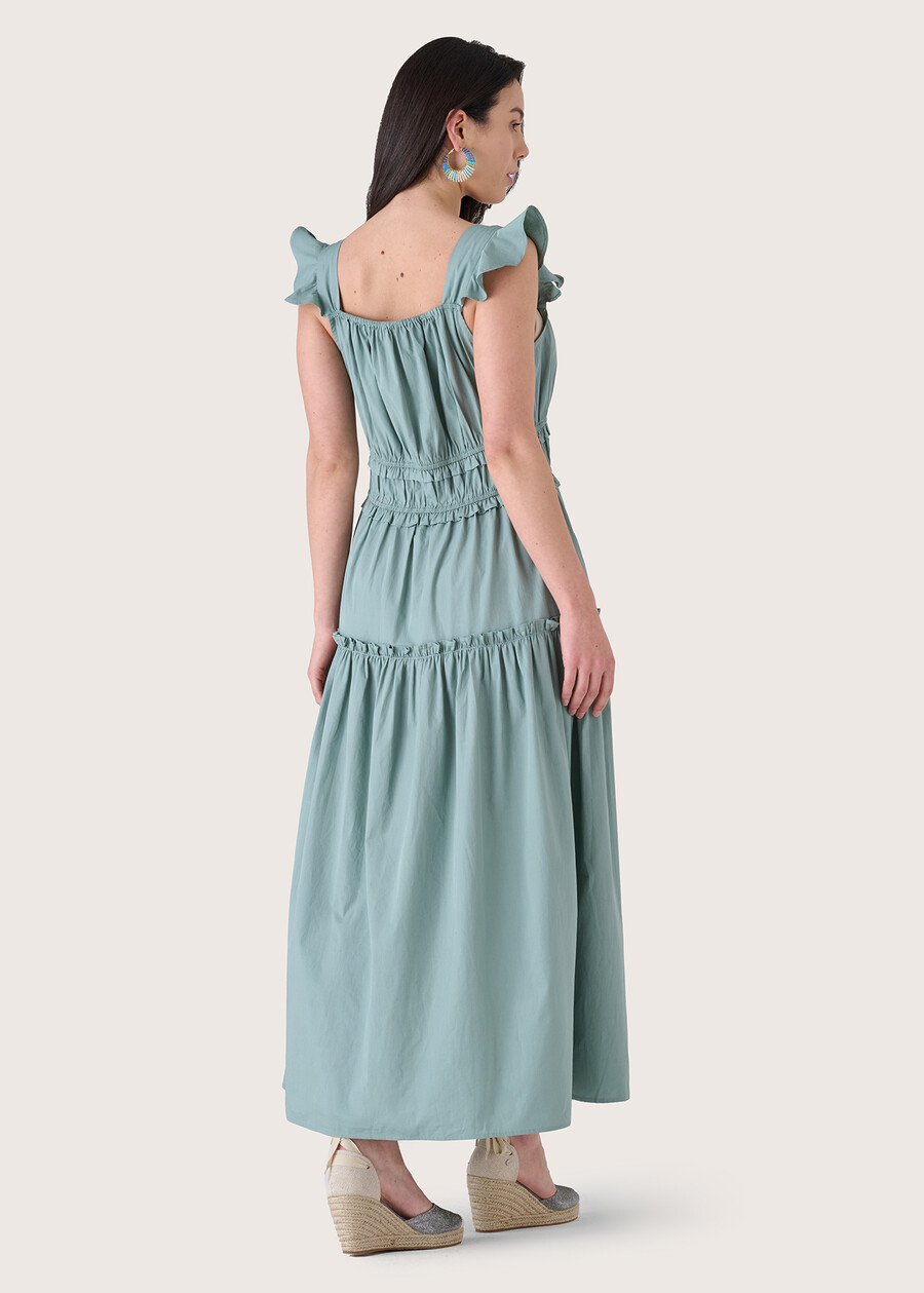Arty 100% cotton dress VERDE ARGILLA Woman , image number 4