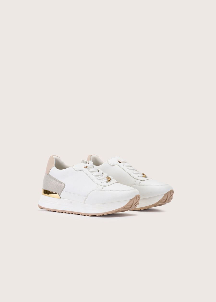 Sherly eco-leather gym shoes BIANCO WHITE Woman , image number 3