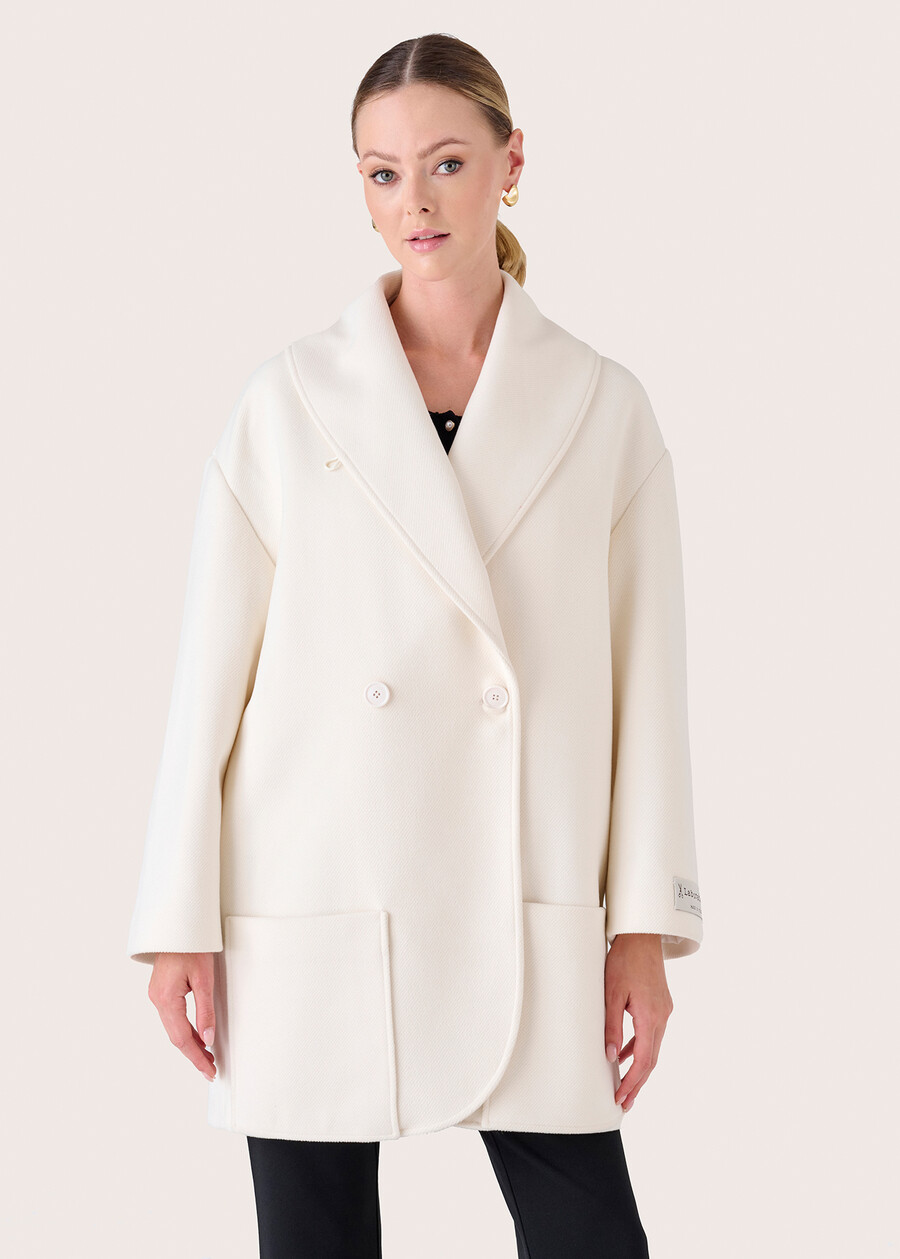 Calvin white woolen coat BIANCO WHITE Woman , image number 2