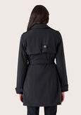 Taira double-breaster trench NERO BLACKVERDE BOTTIGLIA Woman image number 5